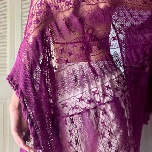 Lane Bryant Plum Lace Cardigan